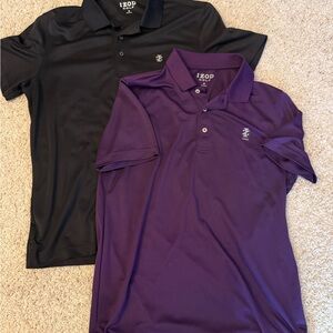 Izod Black and Purple Golf Polo Duo